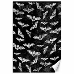 Vintage Halloween Bat Pattern Canvas 20  X 30  by Valentinaart