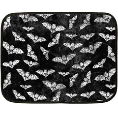 Vintage Halloween Bat Pattern Fleece Blanket (mini) by Valentinaart