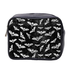 Vintage Halloween Bat Pattern Mini Toiletries Bag (two Sides) by Valentinaart