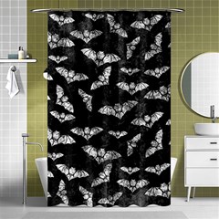 Vintage Halloween Bat Pattern Shower Curtain 48  X 72  (small)  by Valentinaart