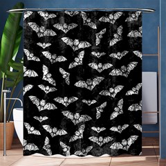 Vintage Halloween Bat Pattern Shower Curtain 60  X 72  (medium)  by Valentinaart