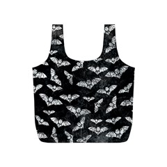 Vintage Halloween Bat Pattern Full Print Recycle Bag (s) by Valentinaart