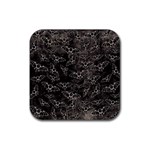 Vintage Halloween Bat pattern Rubber Coaster (Square)  Front