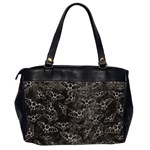 Vintage Halloween Bat pattern Oversize Office Handbag (2 Sides) Back