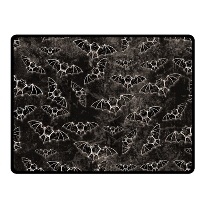 Vintage Halloween Bat pattern Fleece Blanket (Small)