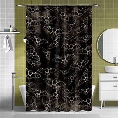 Vintage Halloween Bat Pattern Shower Curtain 48  X 72  (small)  by Valentinaart