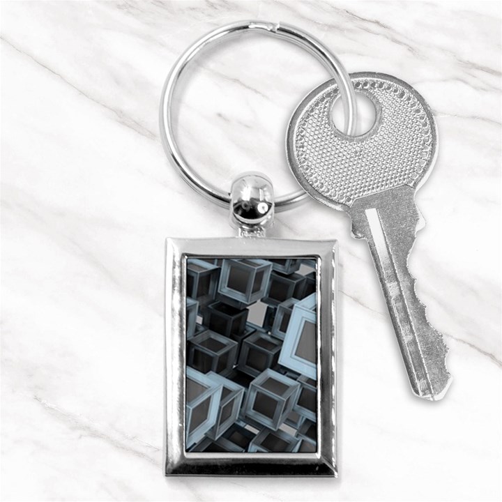 3d Cube Fantasy Square Shape Key Chains (Rectangle) 