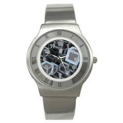 3d Cube Fantasy Square Shape Stainless Steel Watch by Simbadda