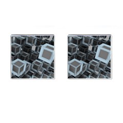 3d Cube Fantasy Square Shape Cufflinks (square) by Simbadda