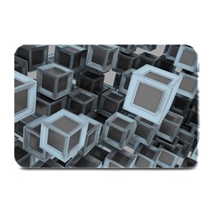 3d Cube Fantasy Square Shape Plate Mats by Simbadda