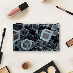 3d Cube Fantasy Square Shape Cosmetic Bag (small) by Simbadda