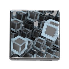 3d Cube Fantasy Square Shape Memory Card Reader (square 5 Slot) by Simbadda