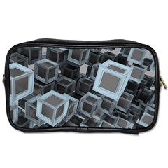 3d Cube Fantasy Square Shape Toiletries Bag (two Sides) by Simbadda