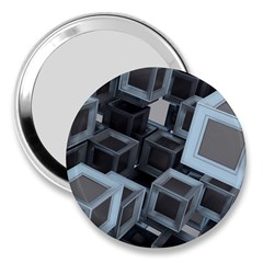 3d Cube Fantasy Square Shape 3  Handbag Mirrors by Simbadda