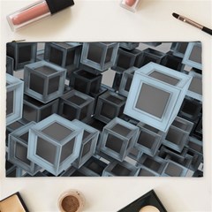 3d Cube Fantasy Square Shape Cosmetic Bag (xxl) by Simbadda