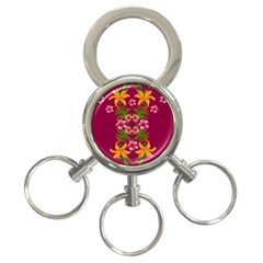 Blossom Yellow Flower Yellow Summer 3-ring Key Chains by Simbadda