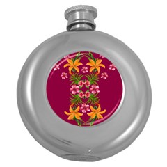 Blossom Yellow Flower Yellow Summer Round Hip Flask (5 Oz) by Simbadda