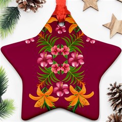 Blossom Yellow Flower Yellow Summer Star Ornament (two Sides)