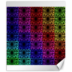 Rainbow Grid Form Abstract Canvas 20  X 24  by Simbadda