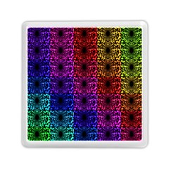 Rainbow Grid Form Abstract Memory Card Reader (square) by Simbadda