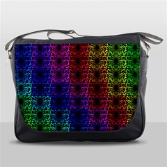 Rainbow Grid Form Abstract Messenger Bag by Simbadda