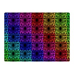 Rainbow Grid Form Abstract Double Sided Flano Blanket (mini)  by Simbadda