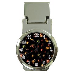 Fireworks Christmas Night Dark Money Clip Watches