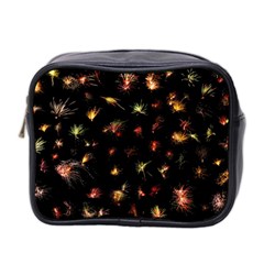 Fireworks Christmas Night Dark Mini Toiletries Bag (two Sides) by Simbadda