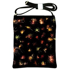 Fireworks Christmas Night Dark Shoulder Sling Bag by Simbadda