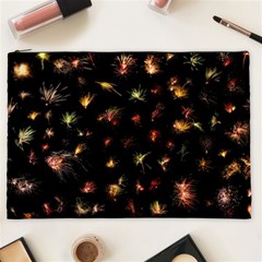 Fireworks Christmas Night Dark Cosmetic Bag (xxl) by Simbadda