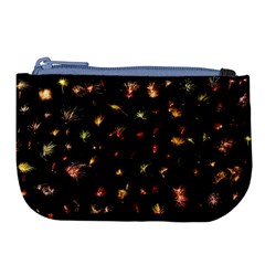 Fireworks Christmas Night Dark Large Coin Purse by Simbadda