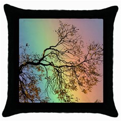 Rainbow Branch Boxer Shorts Throw Pillow Case (black) by Simbadda