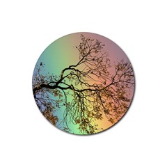 Rainbow Branch Boxer Shorts Rubber Coaster (round)  by Simbadda