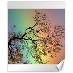 Rainbow Branch Boxer Shorts Canvas 11  X 14  by Simbadda