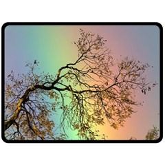 Rainbow Branch Boxer Shorts Fleece Blanket (large)  by Simbadda