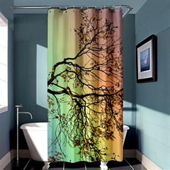 Rainbow Branch Boxer Shorts Shower Curtain 36  X 72  (stall)  by Simbadda