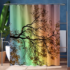 Rainbow Branch Boxer Shorts Shower Curtain 60  X 72  (medium)  by Simbadda