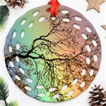 Rainbow Branch Boxer Shorts Ornament (Round Filigree) Front