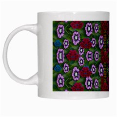 Floral Climbing To The Sky For Ornate Decorative Happiness White Mugs by pepitasart