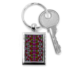 Floral Climbing To The Sky For Ornate Decorative Happiness Key Chains (rectangle)  by pepitasart