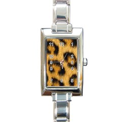 Animal Print Leopard Rectangle Italian Charm Watch by NSGLOBALDESIGNS2