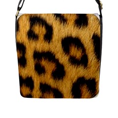 Animal Print Leopard Flap Closure Messenger Bag (l) by NSGLOBALDESIGNS2