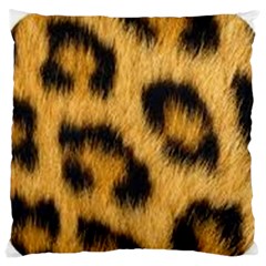 Animal Print Leopard Large Flano Cushion Case (two Sides) by NSGLOBALDESIGNS2