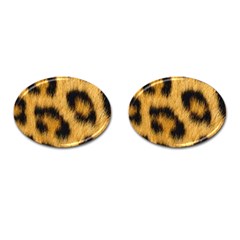 Animal Print Leopard Cufflinks (oval) by NSGLOBALDESIGNS2