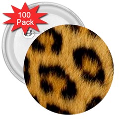 Animal Print Leopard 3  Buttons (100 Pack)  by NSGLOBALDESIGNS2