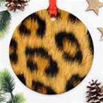 Animal print Leopard Round Ornament (Two Sides) Front