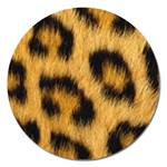 Animal print Leopard Magnet 5  (Round) Front