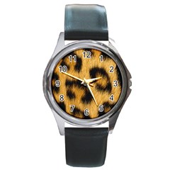 Animal Print Round Metal Watch by NSGLOBALDESIGNS2