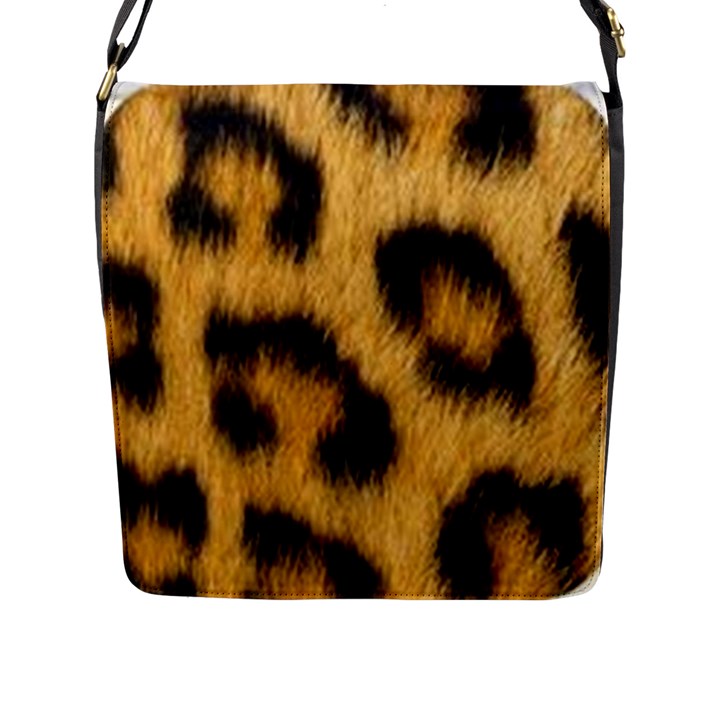 Animal print Flap Closure Messenger Bag (L)