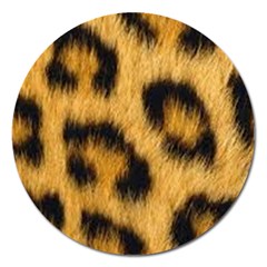 Leopard Print Magnet 5  (round) by NSGLOBALDESIGNS2